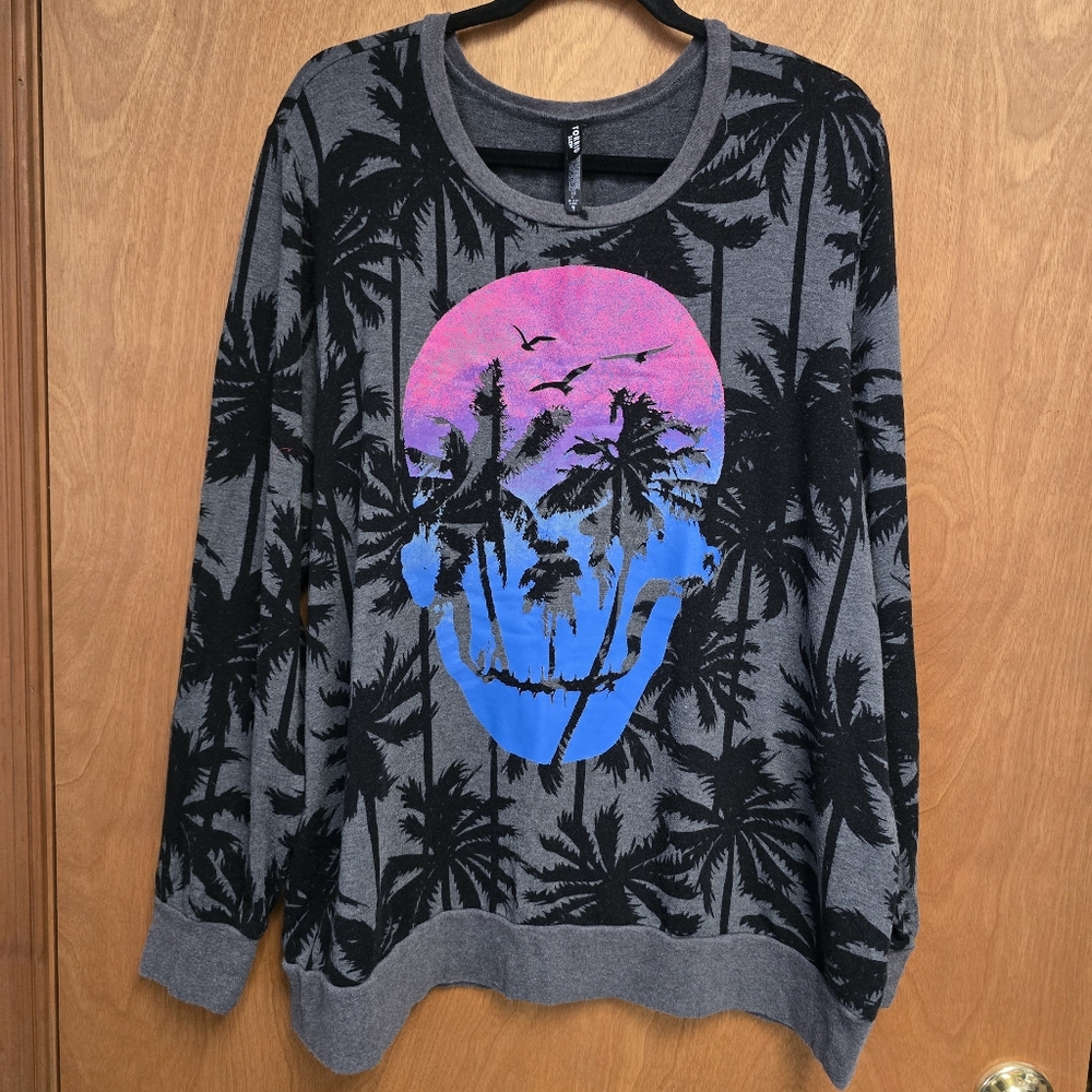 Torrid Skull Palm Lounge Sweatshirt